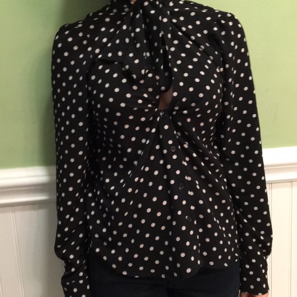 Black and white blouse